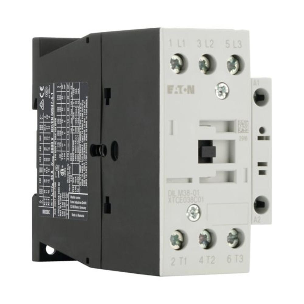 DILM38-01(230V50HZ,240V60HZ) Контактор 38 А, управляющее напряжение 230В (АС), 1НЗ доп. контакт, категория применения AC-3, AC-4